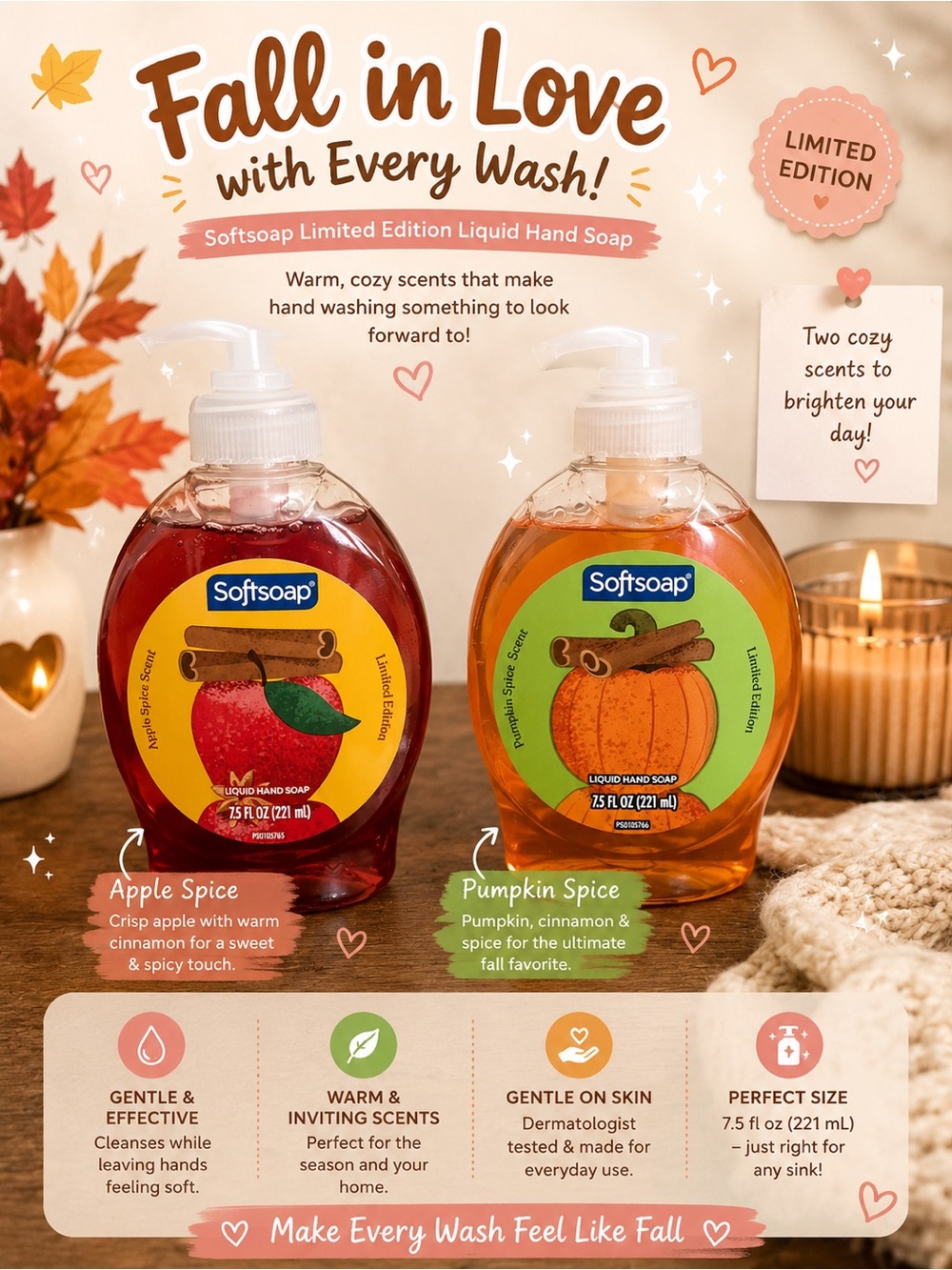 Fall scented Liquid Hand Soap set